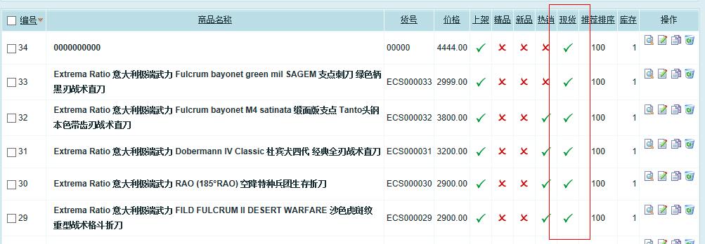 ecshop后台增加字段，显示在商品列表，点击可修改状态（类似“精品”“热销”等）