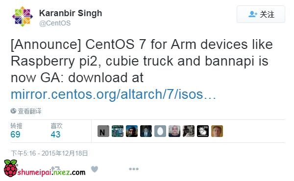 CentOS 7 ARM版正式发布 支持树莓派(raspberry) Cubietruck