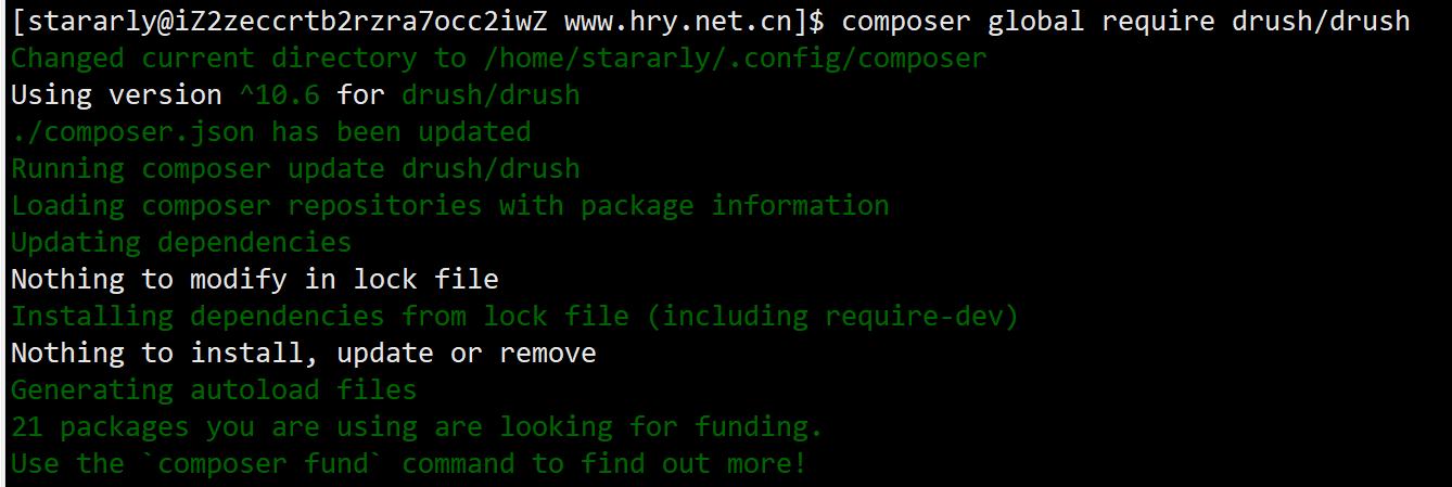 hrynetcn使用composer安装Drush